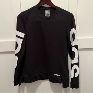Women’s Adidas black crewneck pullover sweater size small S